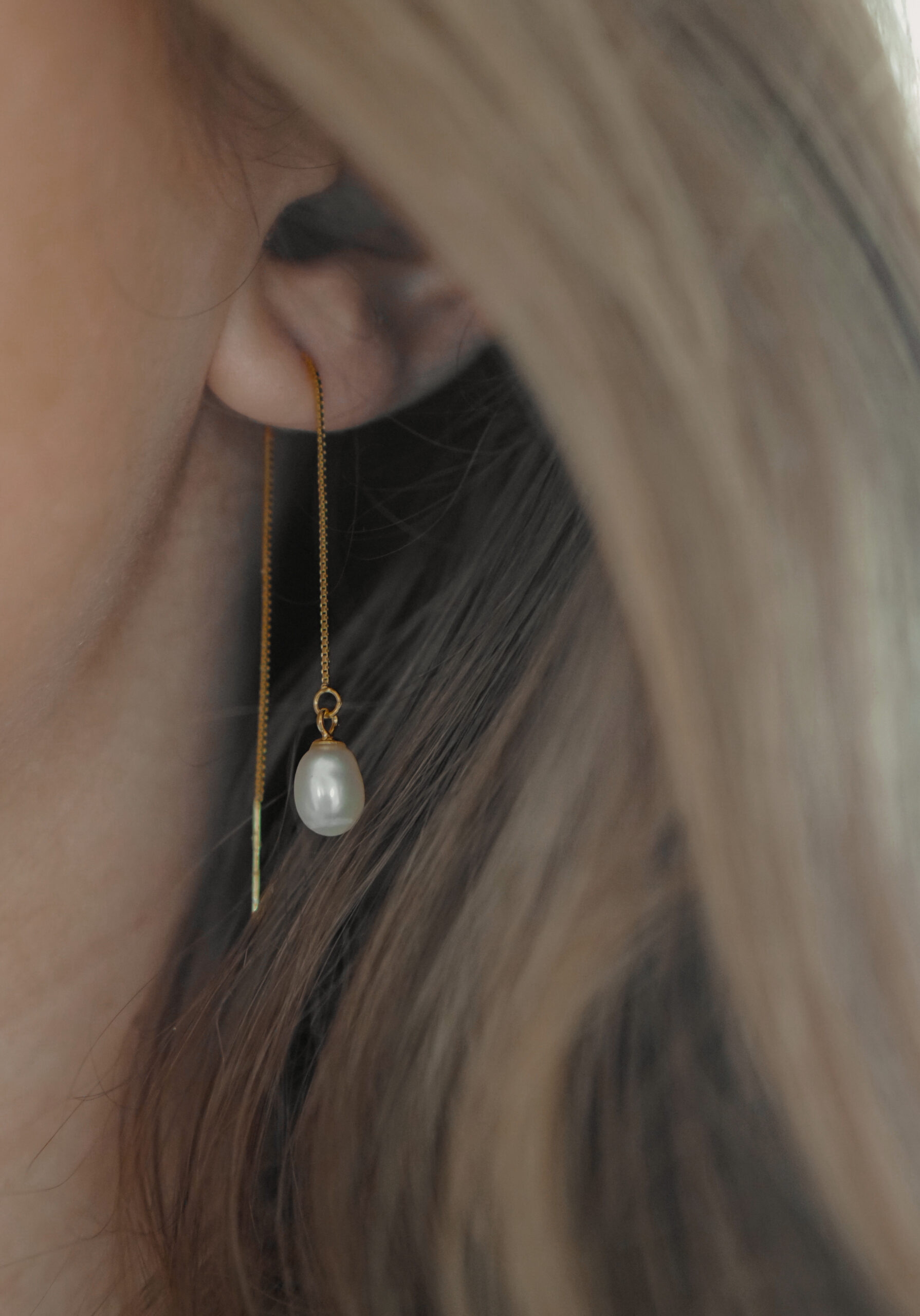 hænge øreringe med perler