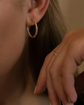 Enya 25 mm – Guld øreringe