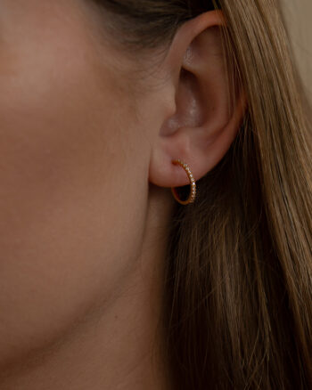 Enya 15 mm – Guld øreringe