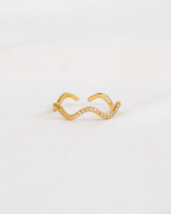 Sparkle Wave – Guld ring