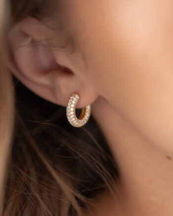 Gianna sparkling – Guld hoops