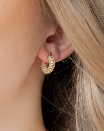 Dalia 15 mm – Guld øreringe