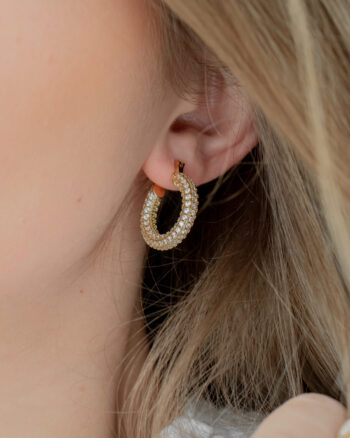 Dalia 22 mm – Guld øreringe