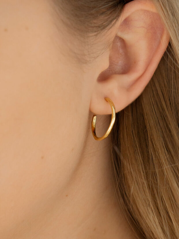 hoops øreringe i guld
