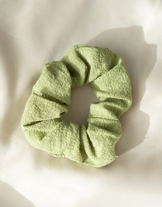 Struktur scrunchie grøn